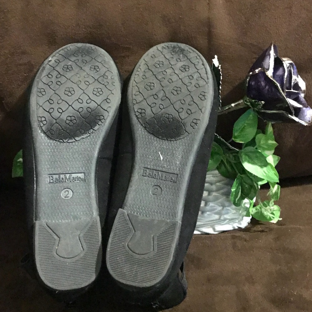 Bella Marie Black Suede Sandals - Picture 8 of 8